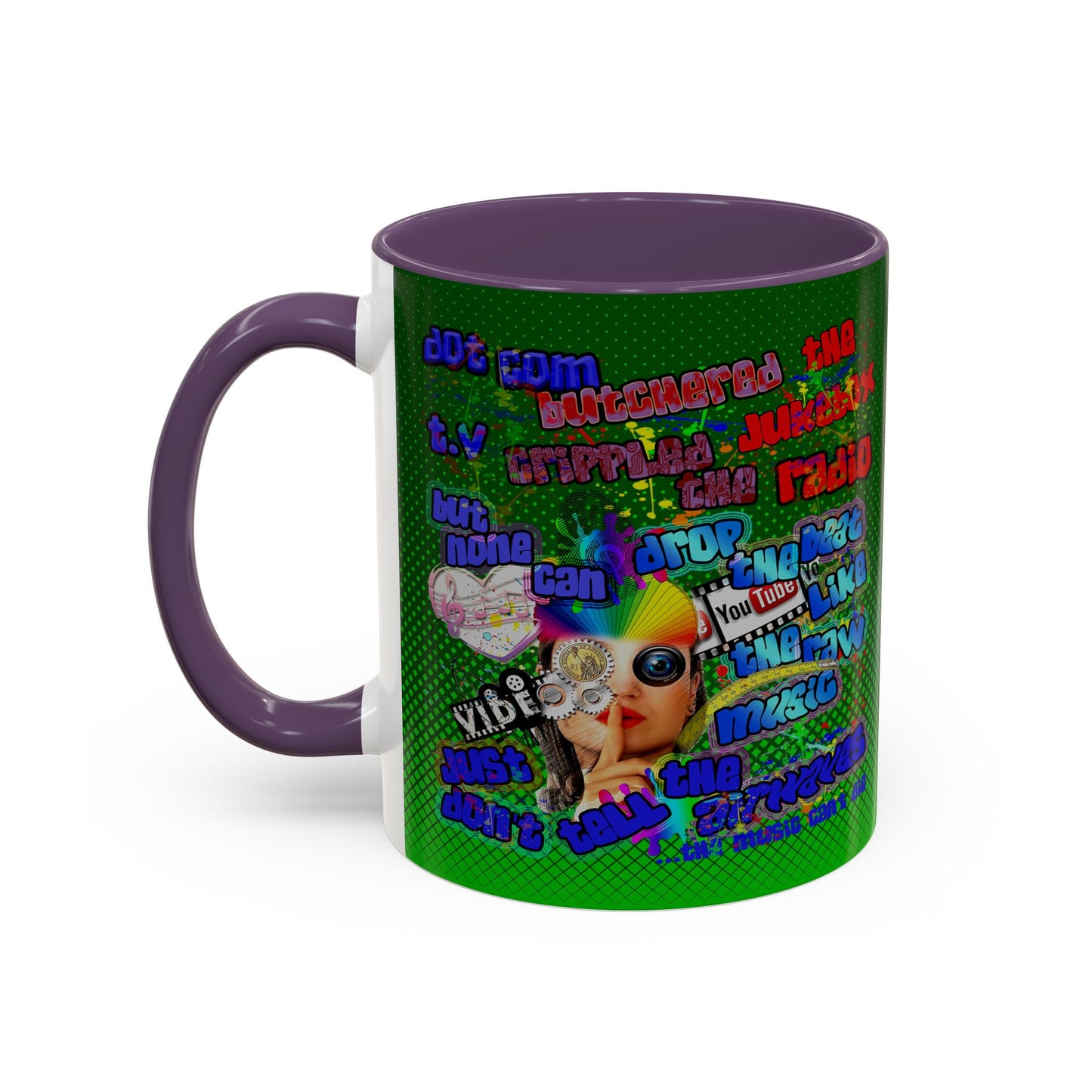 drop the beat - Accent Mug (logo green)