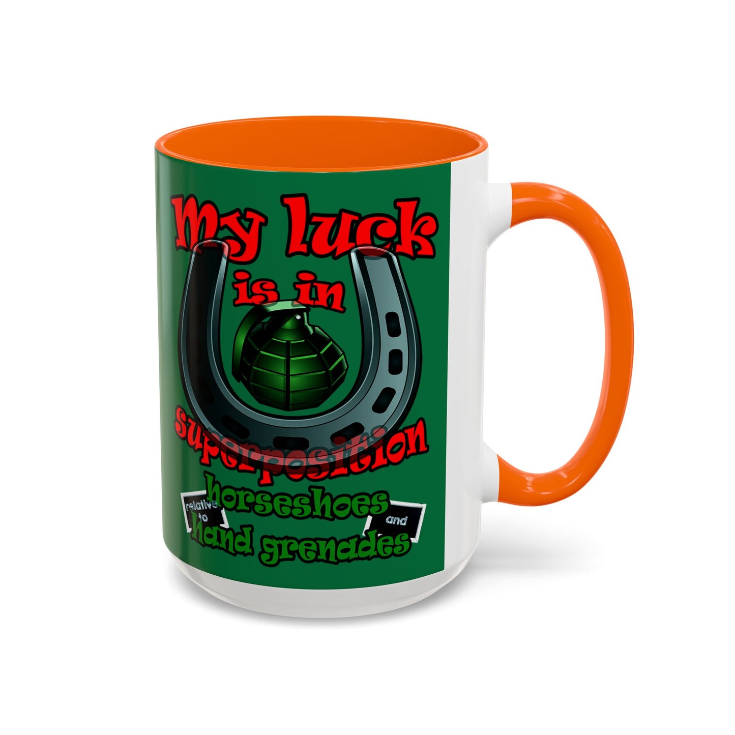 my luck - Accent Mug (dark green)