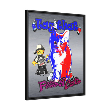 tag that - framed canvas art (brushed nickel)