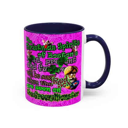 christmas spirits of boston - Accent Mug (pink swirl)