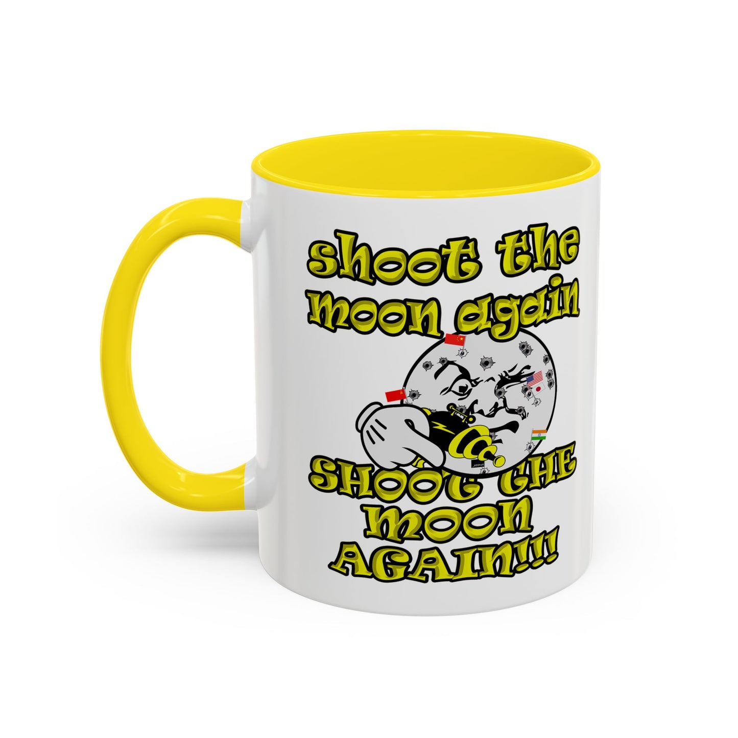 shoot the moon again - Accent Mug (white)
