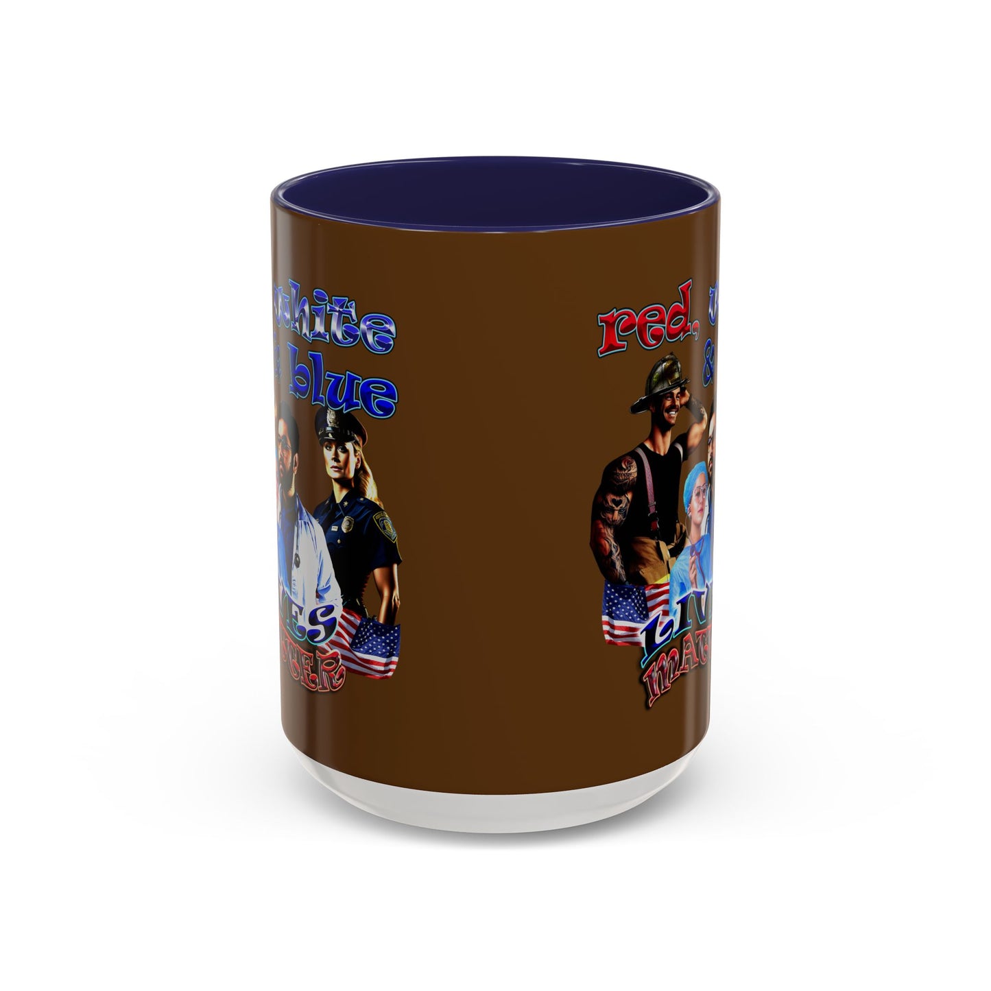 rw&b lives matter - Accent Mug (brown)