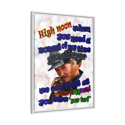 high noon - framed canvas art (white marble)