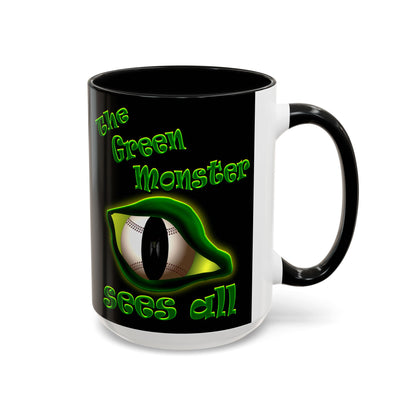 green monster - Accent Mug (black)