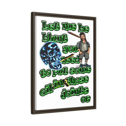 og - framed canvas art (white)