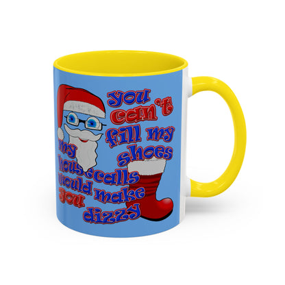 santa's shoes - Accent Mug (light blue)