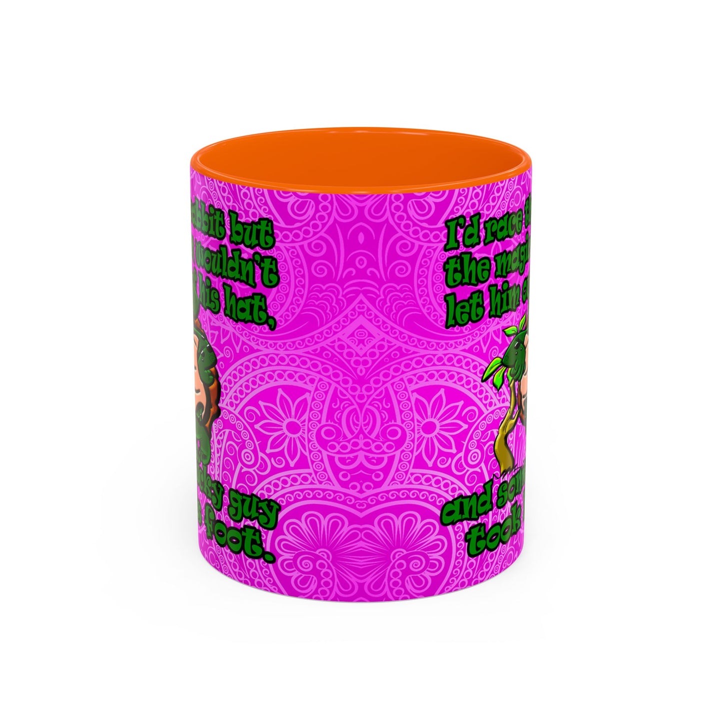 turtle race - Accent Mug (pink swirl)