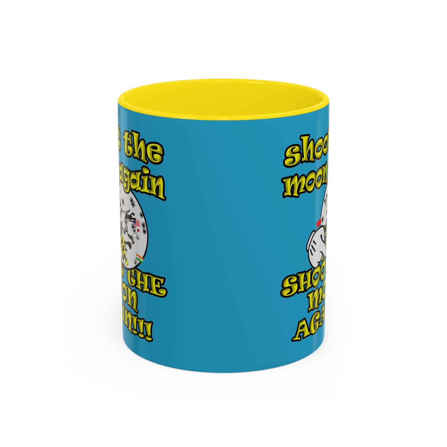 shoot the moon again - Accent Mug (turquoise)