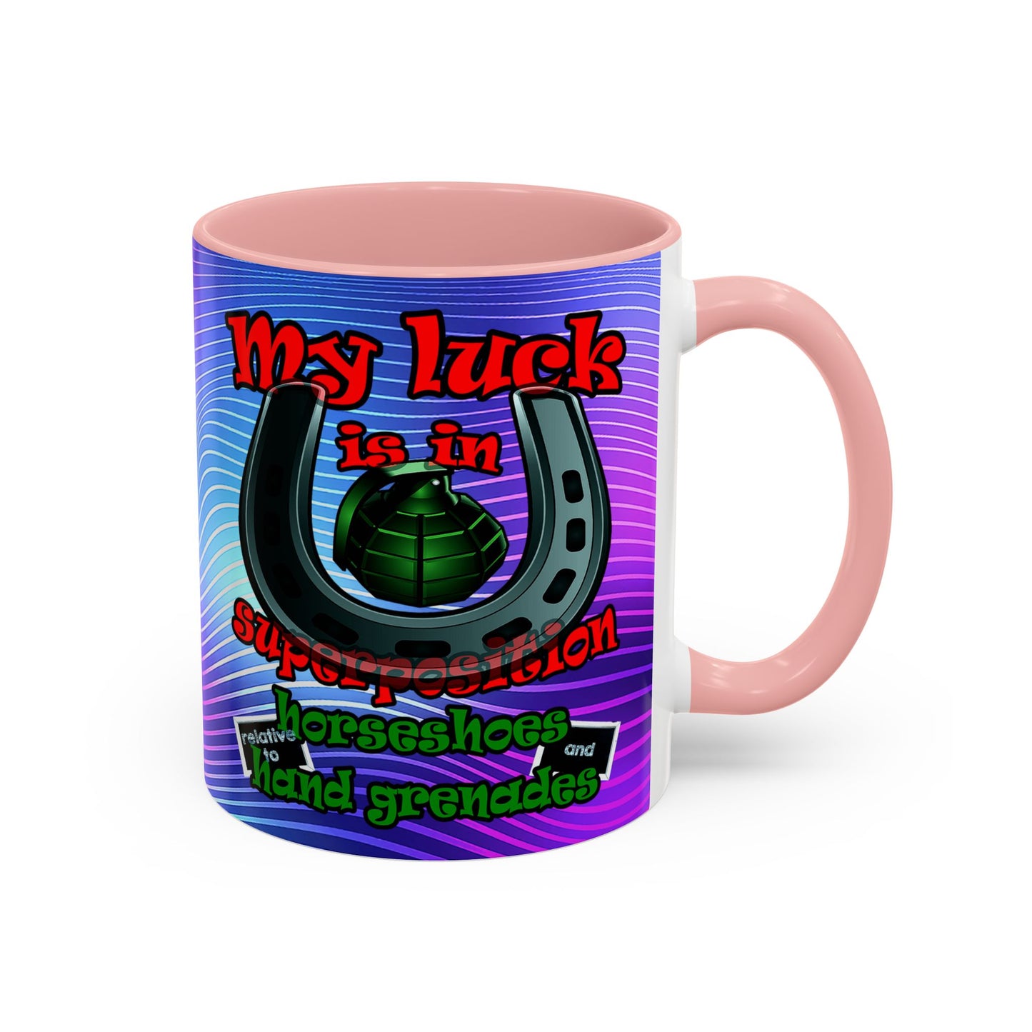 my luck - Accent Mug (purple wave)