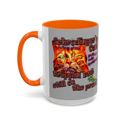 schrodinger's cat - Accent Mug (light grey)