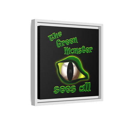 green monster - framed canvas art (black)