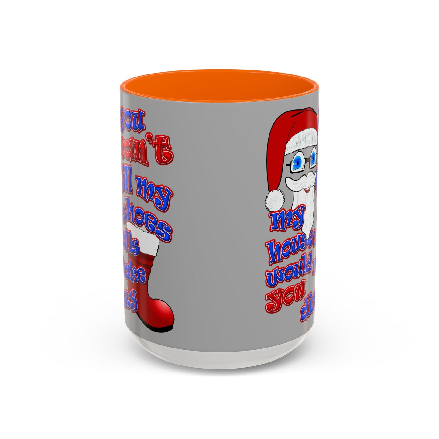 santa's shoes - Accent Mug (light grey)