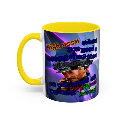 high noon - Accent Mug (grey-pink wave)