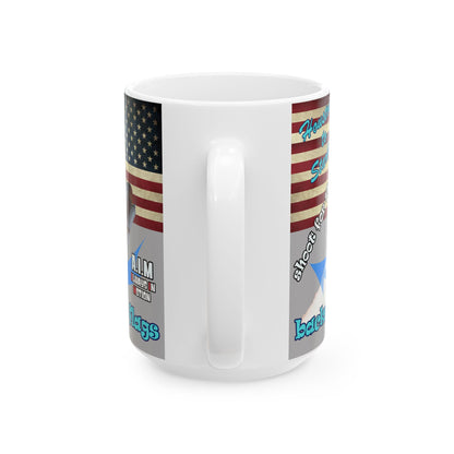 shoot for the stars - White Mug (light grey)