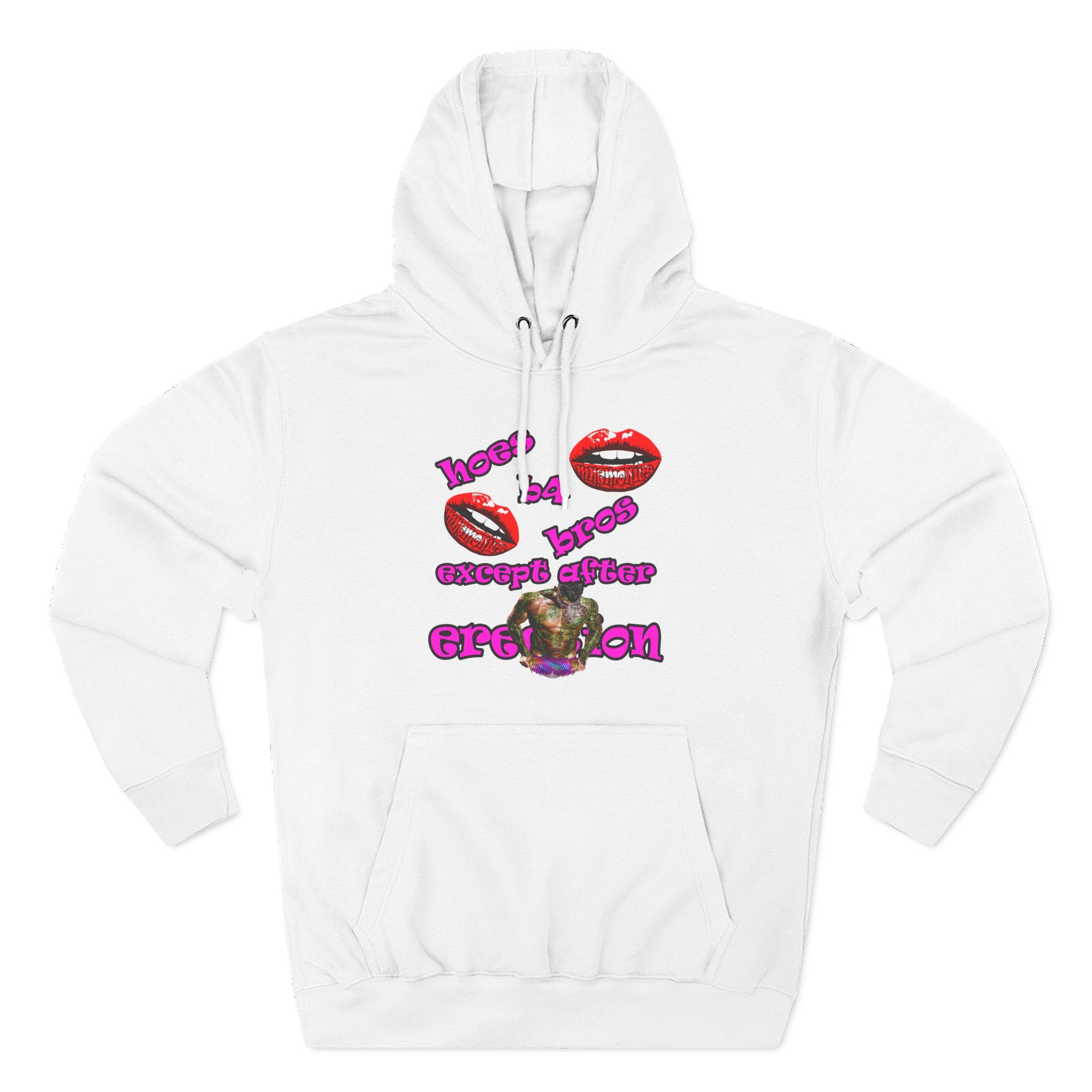 hoes b4 bros - Three-Panel Fleece Hoodie