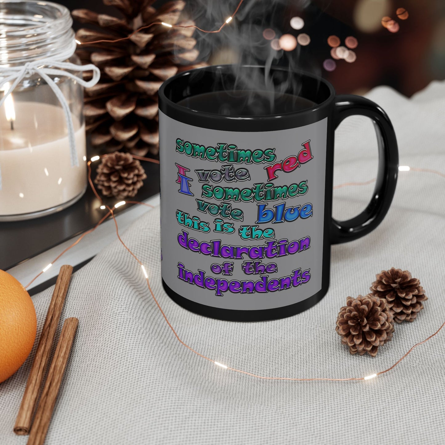 declaration of the independents - Black Mug (grey)