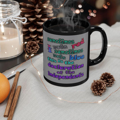 declaration of the independents - Black Mug (grey)