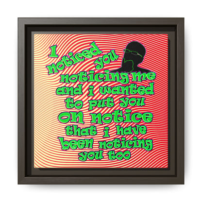 noticed you noticing - framed canvas art (yellow-orange wave)