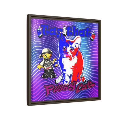 tag that - framed canvas art (purple wave)