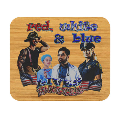 rw&b lives matter - Mouse Pad (Rectangle) (butterscotch wood finish)