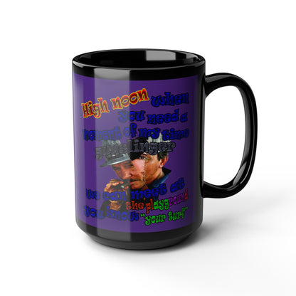 high noon - Black Mug (purple)