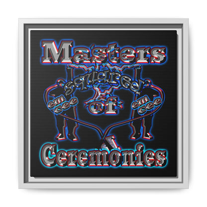 em cee squared - framed canvas art (black)