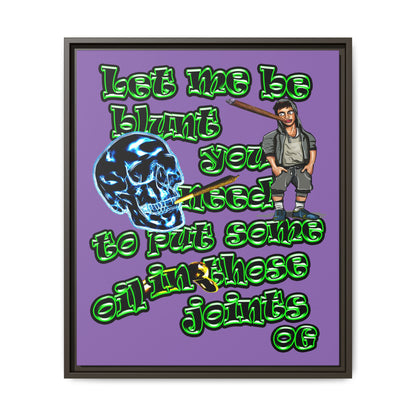 og - framed canvas art (light purple)