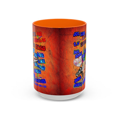 drop the beat - Accent Mug (burnt orange)