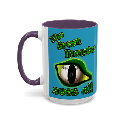 green monster - Accent Mug (turquoise)