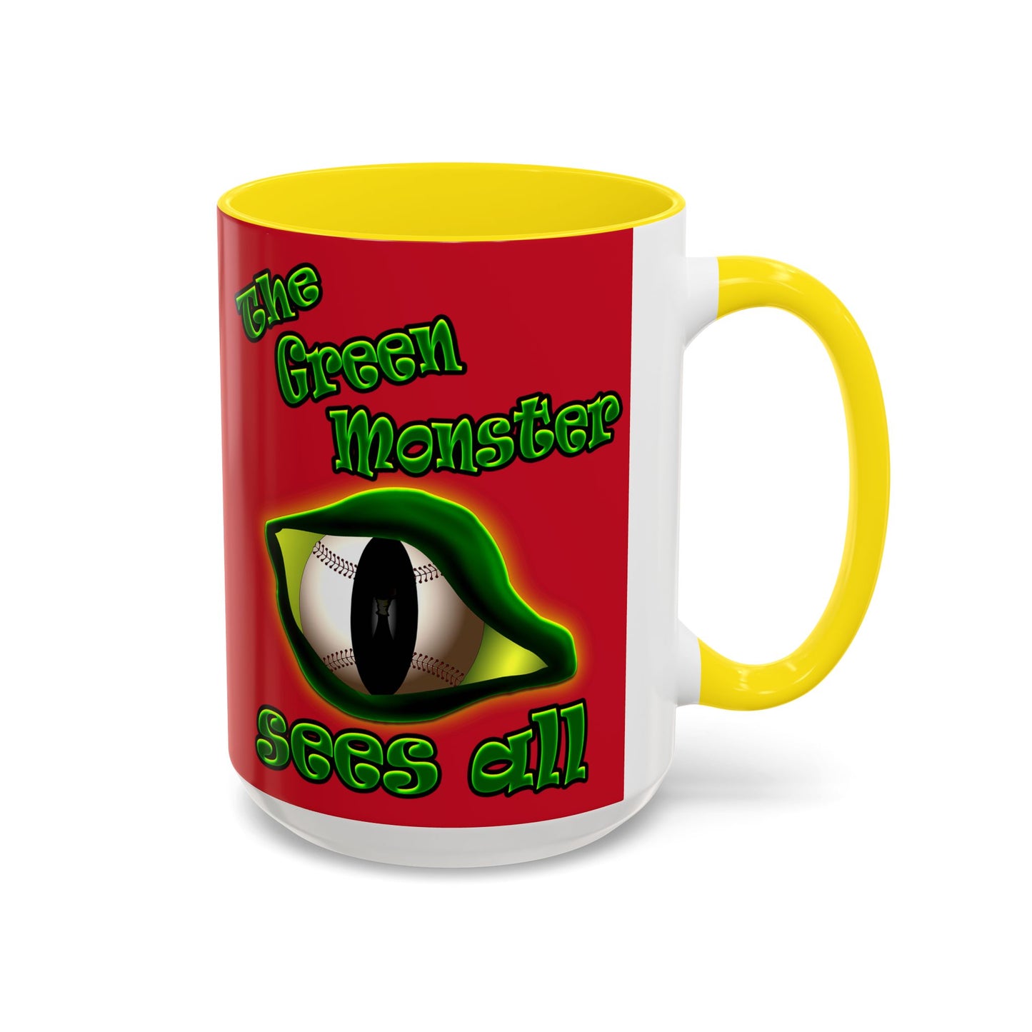 green monster - Accent Mug (dark red)