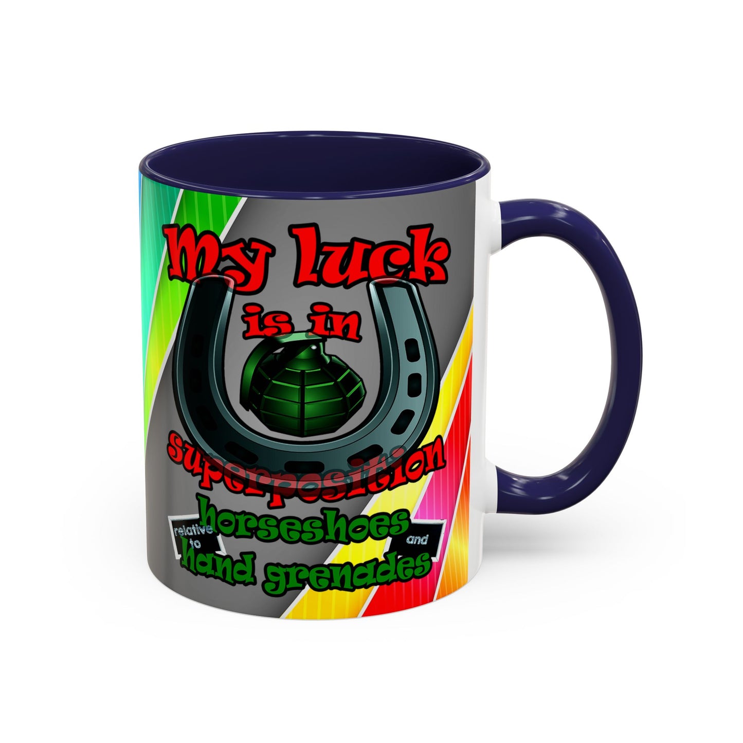 my luck - Accent Mug (rainbow split)