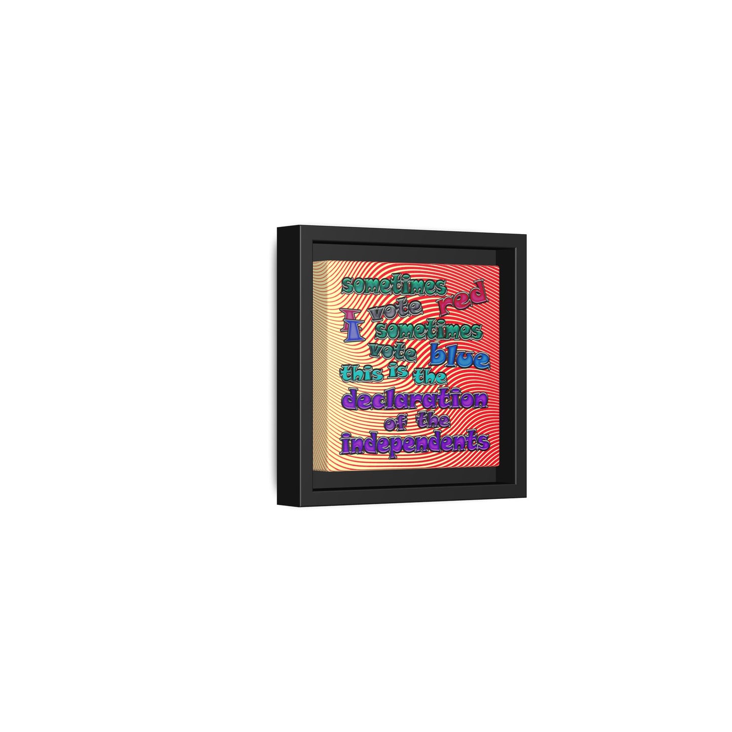 declaration of the independents - framed canvas art (yellow-orange wave)