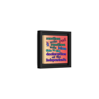 declaration of the independents - framed canvas art (yellow-orange wave)