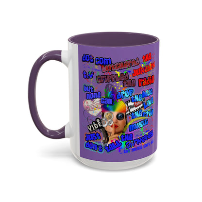 drop the beat - Accent Mug (light purple)