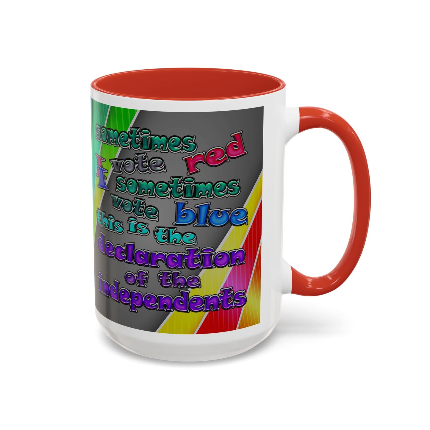 declaration of the independents - Accent Mug (rainbow split)