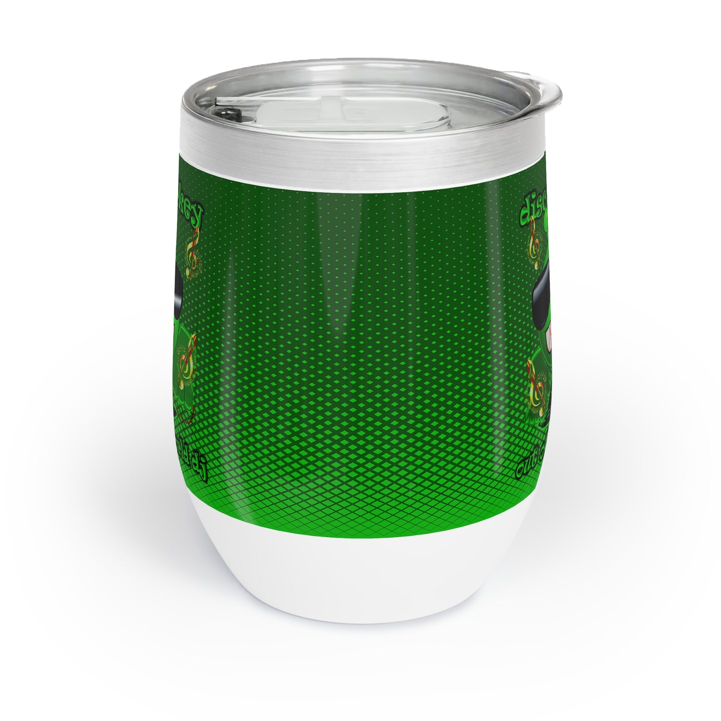 disc jockey - Chill Wine Tumbler (logo green)