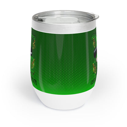 disc jockey - Chill Wine Tumbler (logo green)