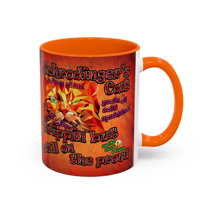 schrodinger's cat - Accent Mug (burnt orange)
