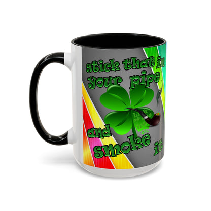 celtics logo - Accent Mug (rainbow split)