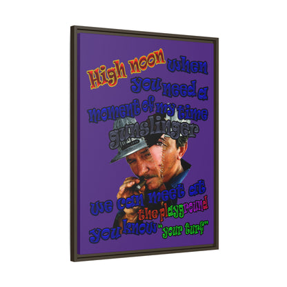 high noon - framed canvas art (purple)