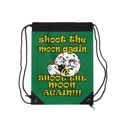 shoot the moon again - Drawstring Bag (dark green)