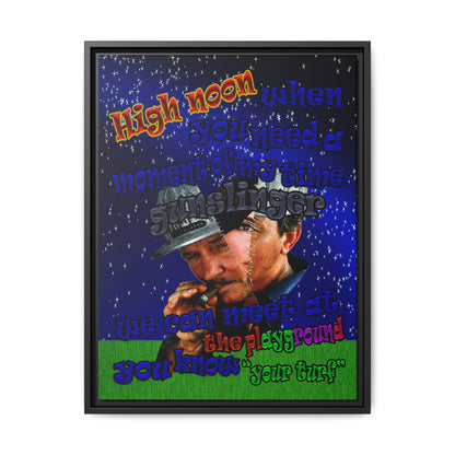 high noon - framed canvas art ('snoops' background)