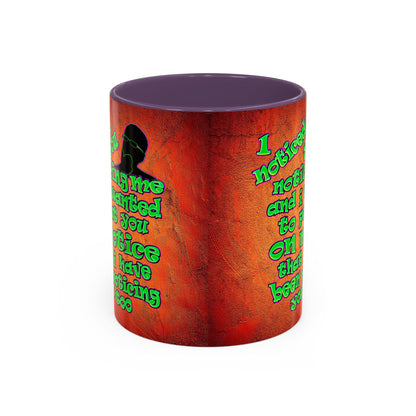 noticed you noticing - Accent Mug (burnt orange)