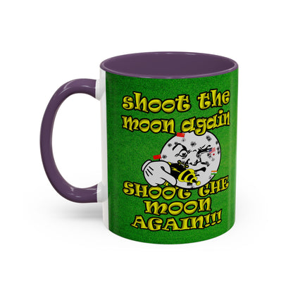 shoot the moon again - Accent Mug (green turf)
