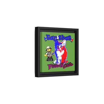 tag that - framed canvas art (green)