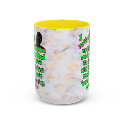 noticed you noticing - Accent Mug (white marble)