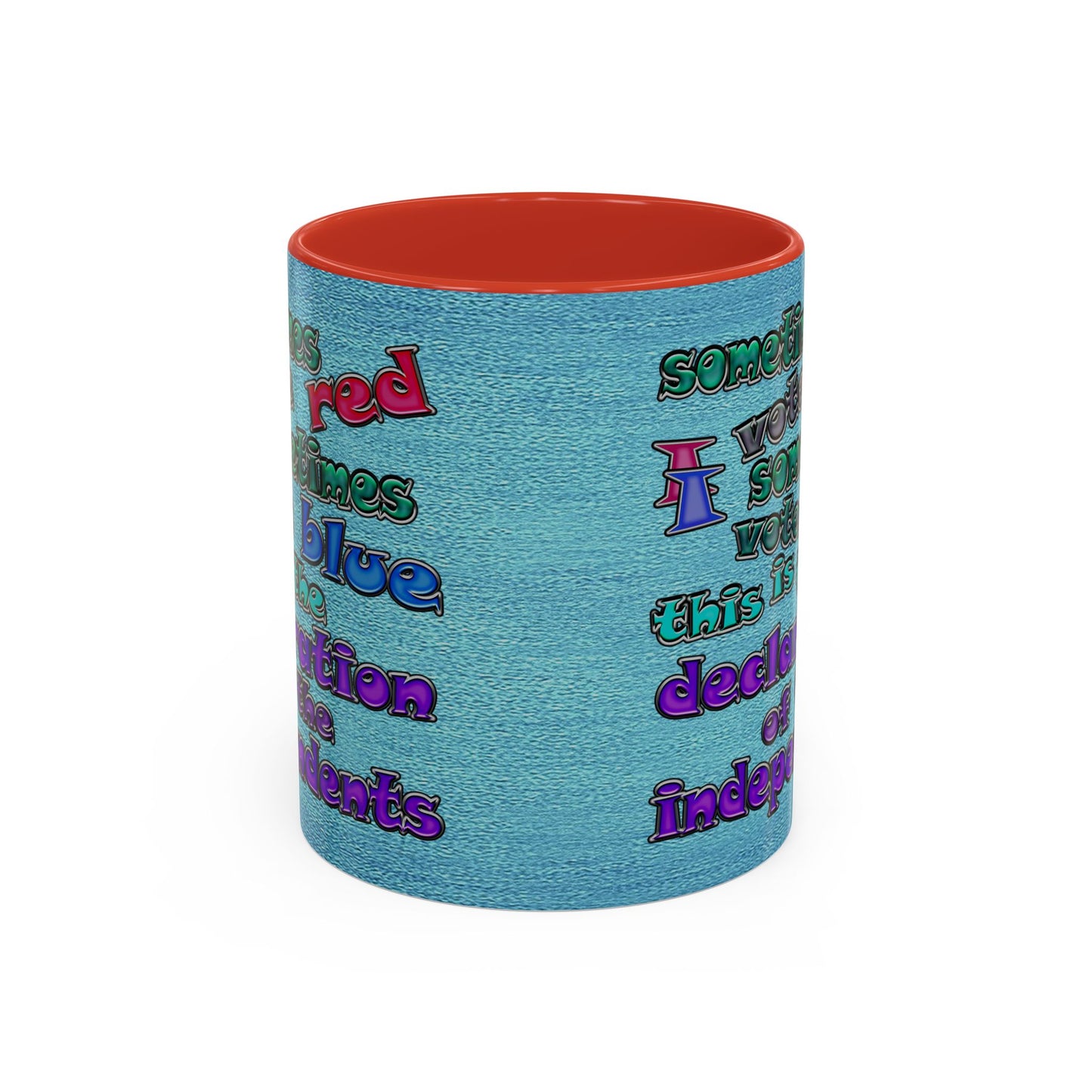 declaration of the independents - Accent Mug (faded blue)