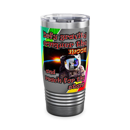 defy conquer reach - Ringneck Tumbler, 20oz (rainbow split)
