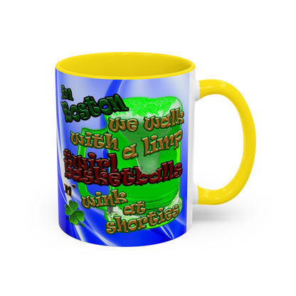 celtics logo - Accent Mug (blue-white wave)