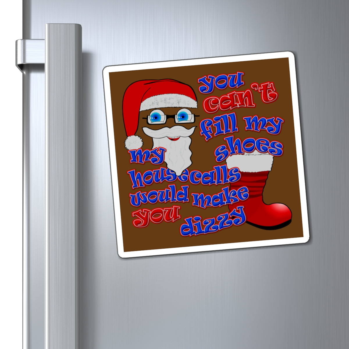 santa's shoes - Magnets - (brown)
